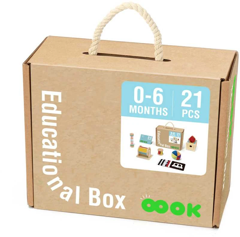 Tooky Toys „Taky Toy Box XXL Montessori Educational 6in1 Sensory“ 0–6 mėnesiai
