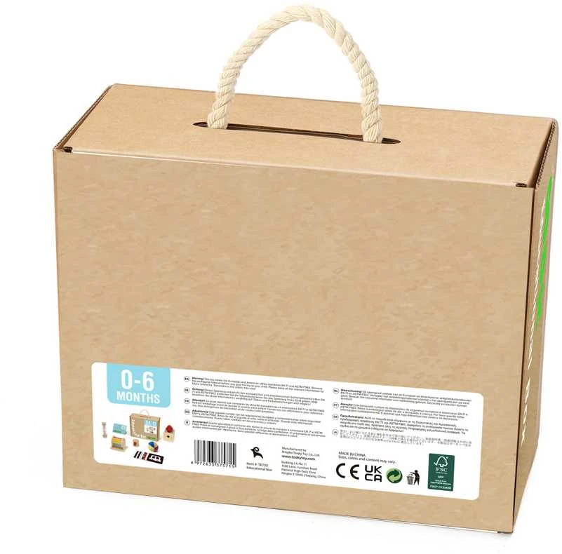 Tooky Toys „Taky Toy Box XXL Montessori Educational 6in1 Sensory“ 0–6 mėnesiai