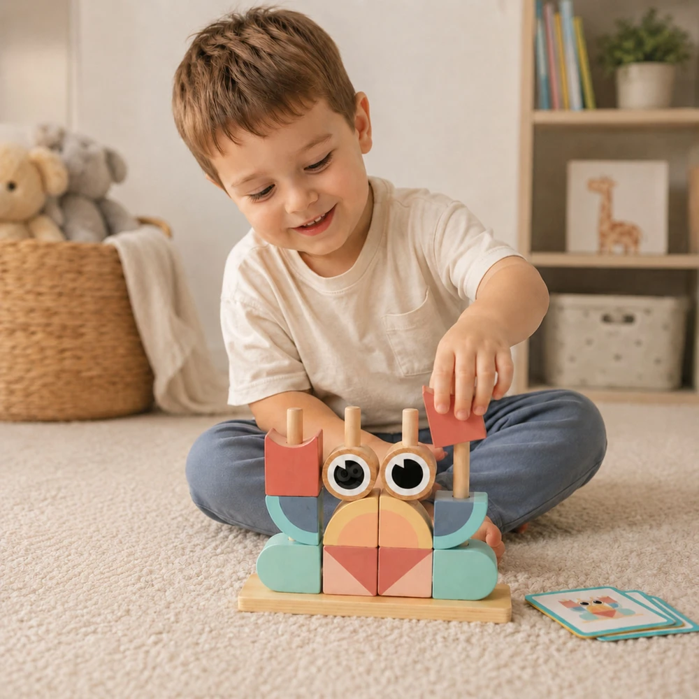 Tooky Toys TOOKY TOY medinė krabuko dėlionė