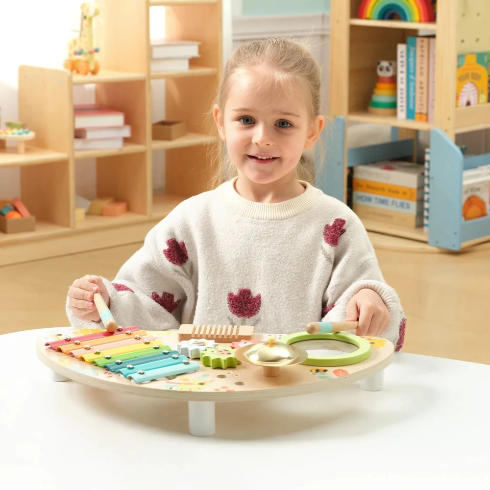 Tooky Toys Paimtas žaislinis daugiafunkcinis instrumentas Muzikinis centras ksilofonas Tarka trębek būgno plokštelė