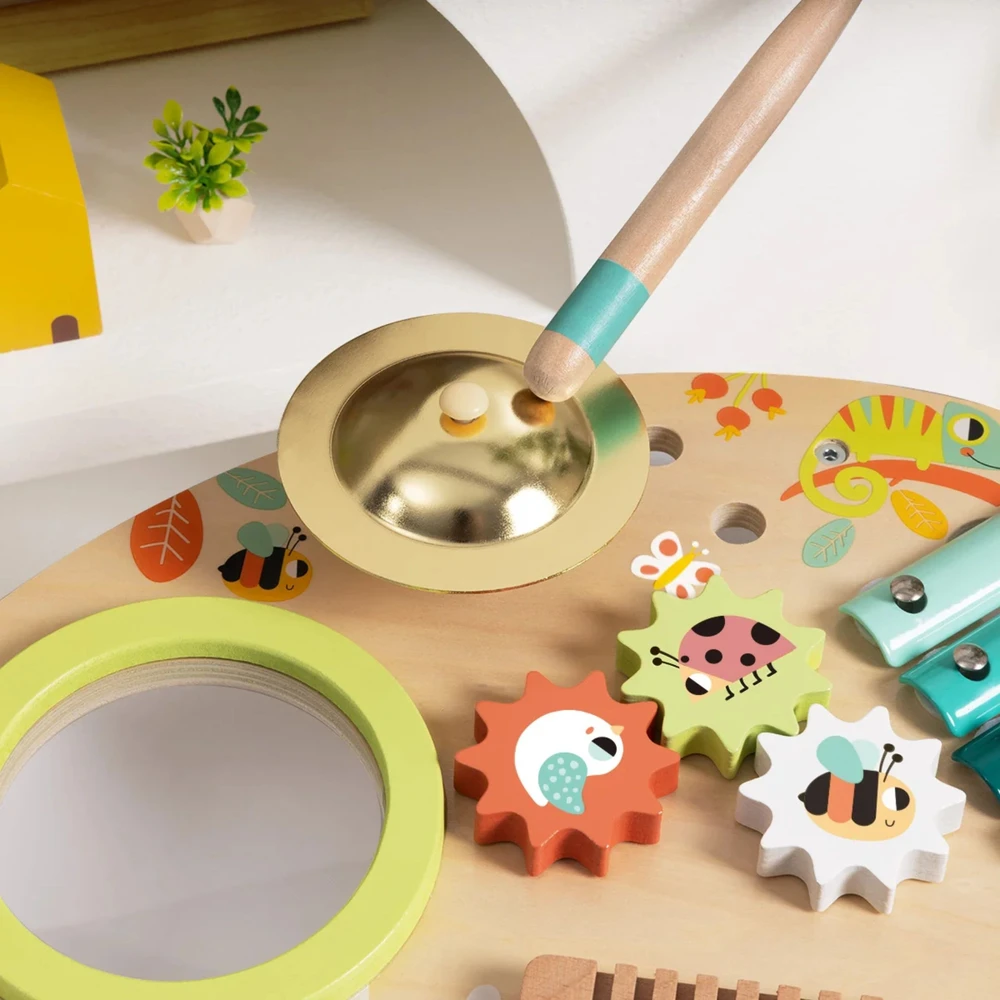 Tooky Toys Paimtas žaislinis daugiafunkcinis instrumentas Muzikinis centras ksilofonas Tarka trębek būgno plokštelė