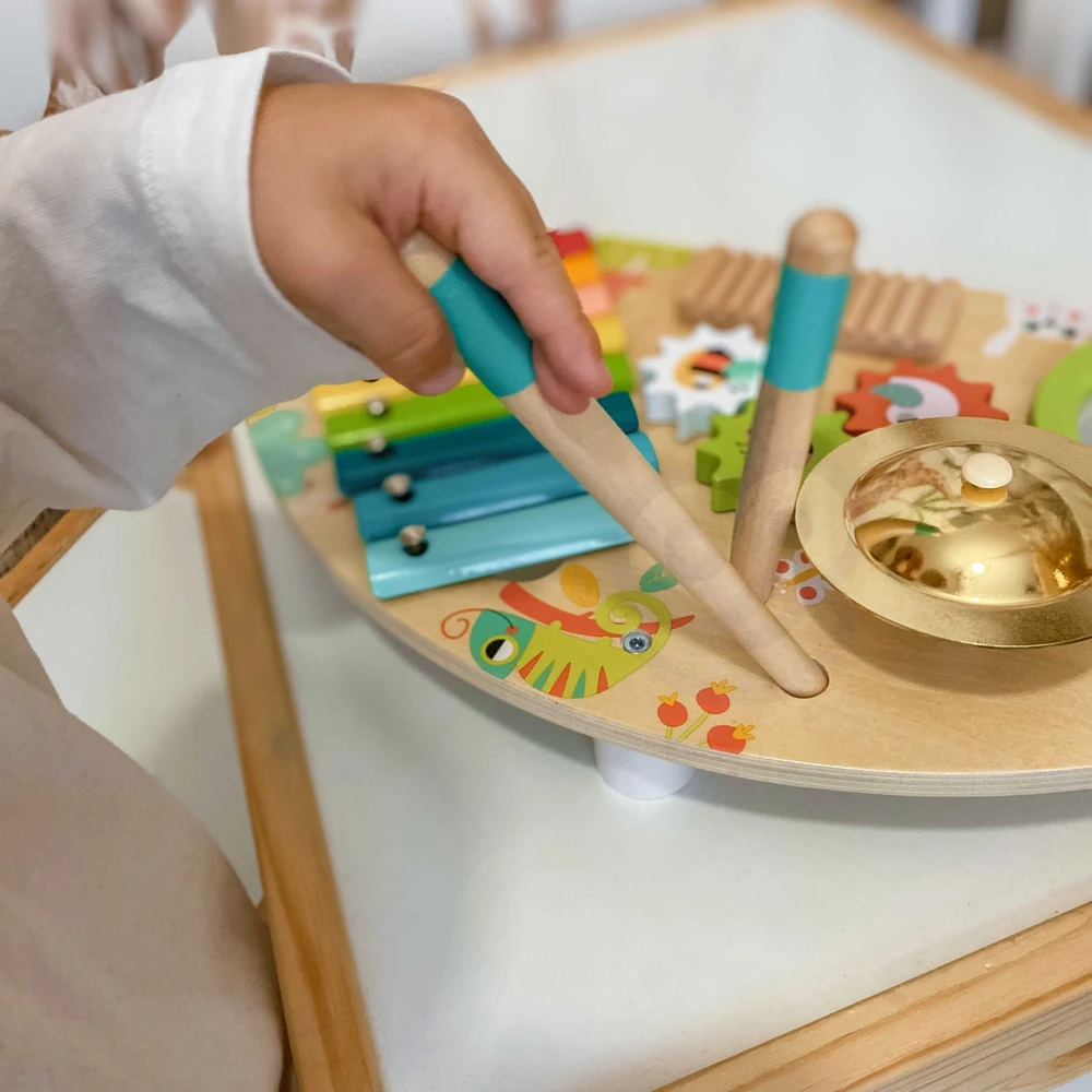 Tooky Toys Paimtas žaislinis daugiafunkcinis instrumentas Muzikinis centras ksilofonas Tarka trębek būgno plokštelė