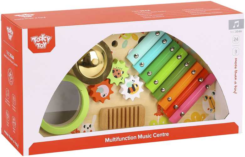 Tooky Toys Paimtas žaislinis daugiafunkcinis instrumentas Muzikinis centras ksilofonas Tarka trębek būgno plokštelė