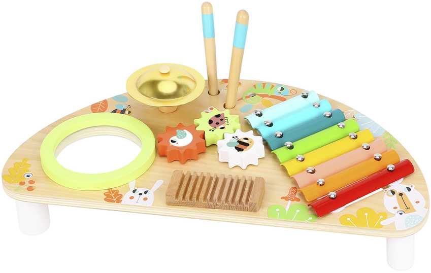 Tooky Toys Paimtas žaislinis daugiafunkcinis instrumentas Muzikinis centras ksilofonas Tarka trębek būgno plokštelė
