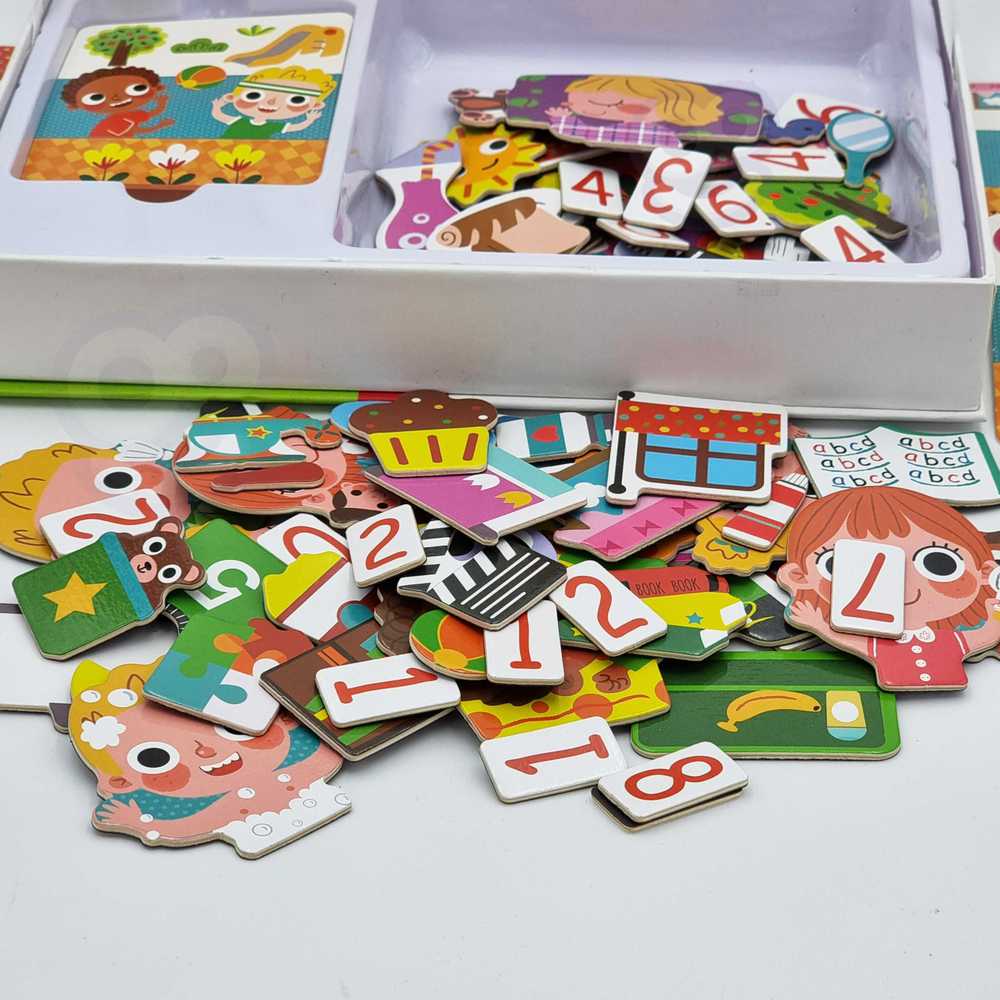 Tooky Toys Tooky Toy Medinis Puzzlių Komplektas su Magnetine Dėžute