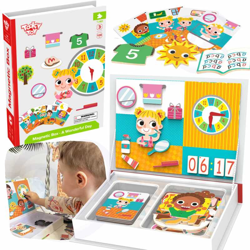 Tooky Toys Tooky Toy Medinis Puzzlių Komplektas su Magnetine Dėžute