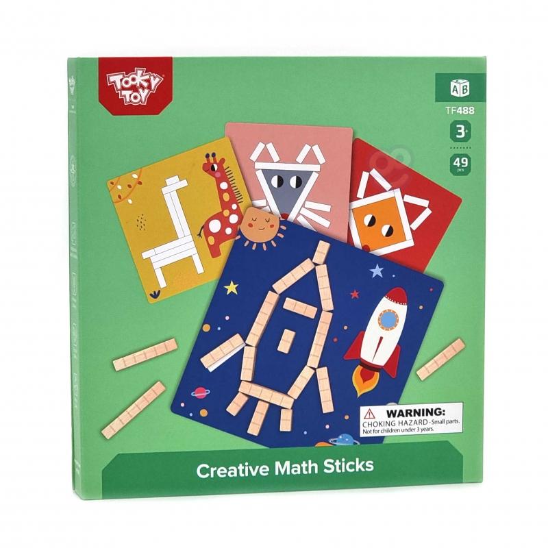 Tooky Toys Tooky Toy Medinės Magnetinės Kaladėlės Su Galvosūkiais 49 vnt.