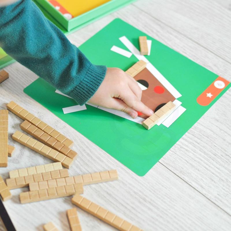 Tooky Toys Tooky Toy Medinės Magnetinės Kaladėlės Su Galvosūkiais 49 vnt.