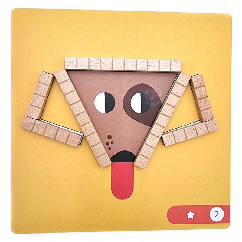 Tooky Toys Tooky Toy Medinės Magnetinės Kaladėlės Su Galvosūkiais 49 vnt.