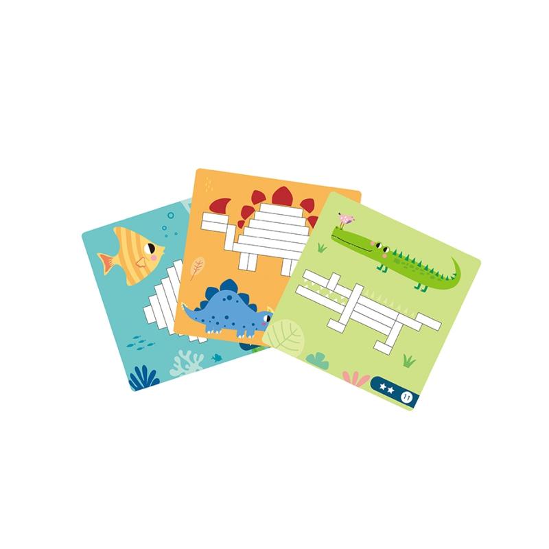 Tooky Toys Tooky Toy Medinės Magnetinės Kaladėlės Su Galvosūkiais 49 vnt.