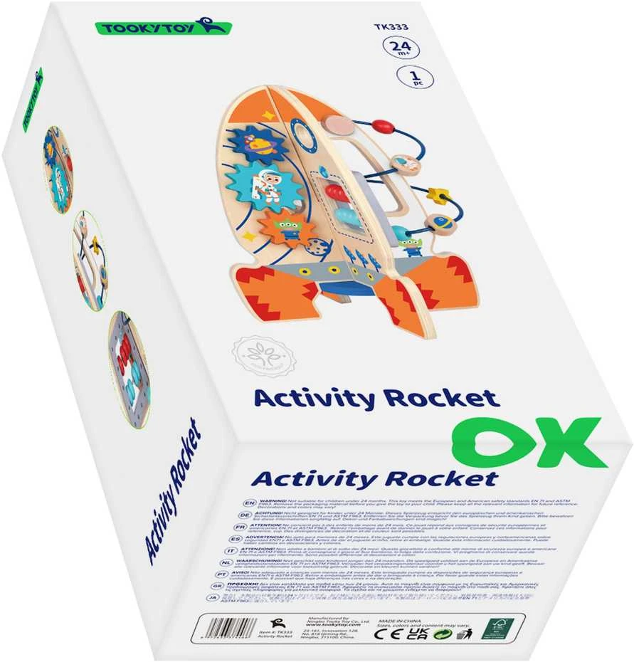 Tooky Toys „Takey Toy Light Wooden“ edinis žaislas Daugiafunkcinė raketa