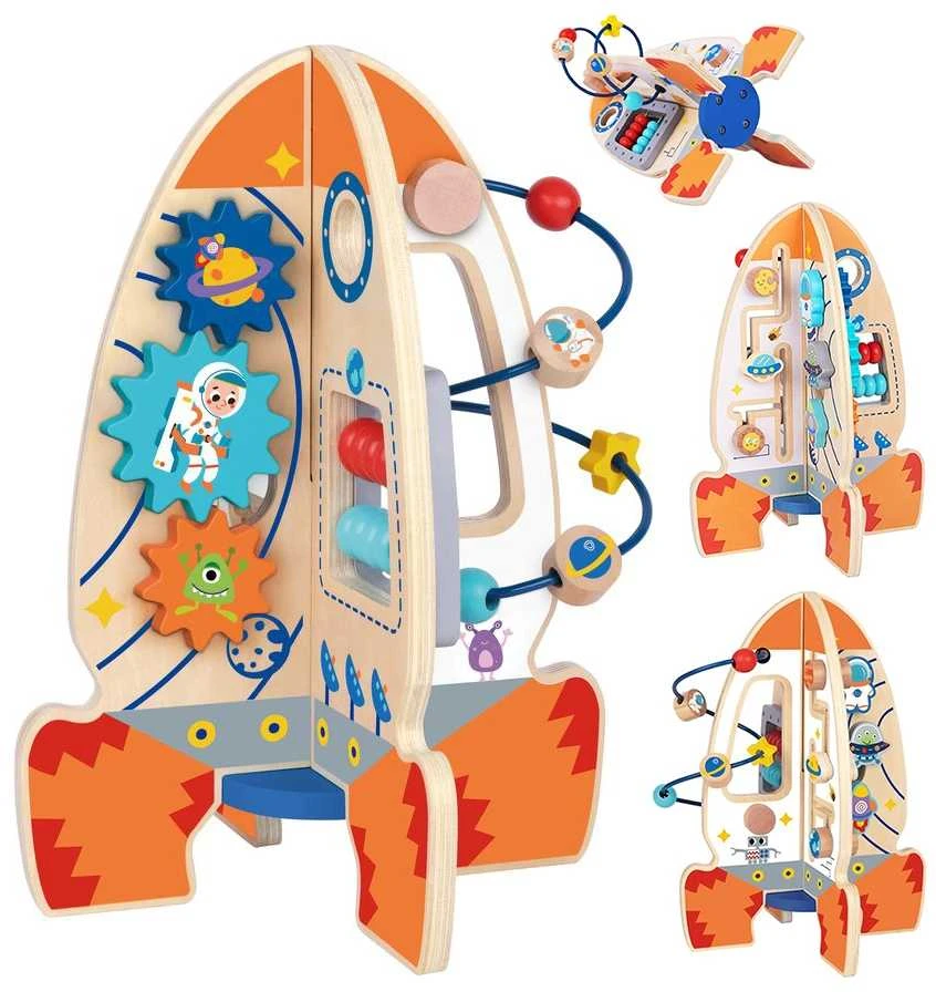 Tooky Toys „Takey Toy Light Wooden“ edinis žaislas Daugiafunkcinė raketa