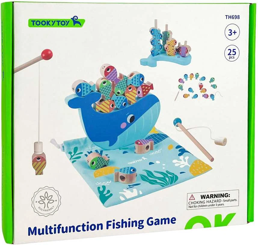 Tooky Toys TOOKY TOY Medieninė Žaidimų Rinkinys Banginys ir Žuvytės 4 Viename