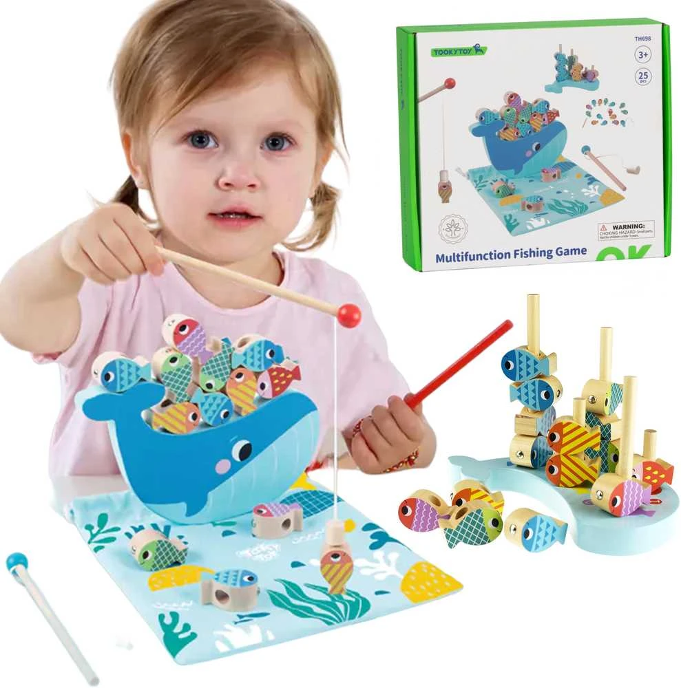 Tooky Toys TOOKY TOY Medieninė Žaidimų Rinkinys Banginys ir Žuvytės 4 Viename