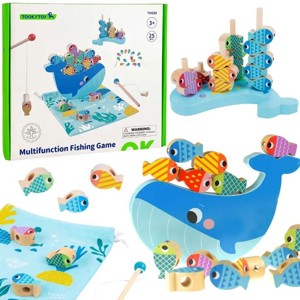 Tooky Toys TOOKY TOY Medieninė Žaidimų Rinkinys Banginys ir Žuvytės 4 Viename
