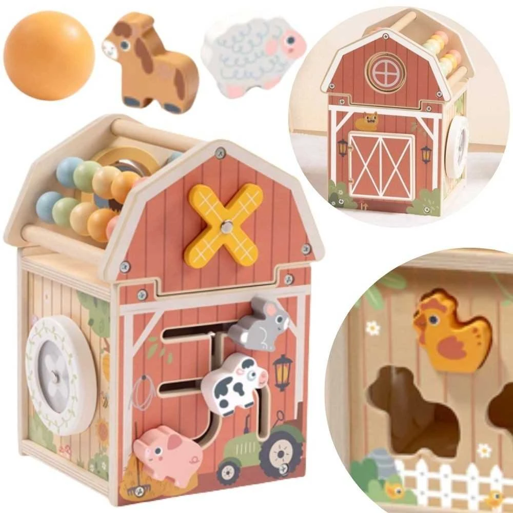 Tooky Toys Medinė TOOKY TOY veiklos stotelė