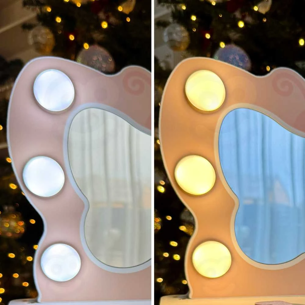 Tooky Toys Medinis makiažo staliukas TOOKY TOY Drugelis su LED apšvietimu