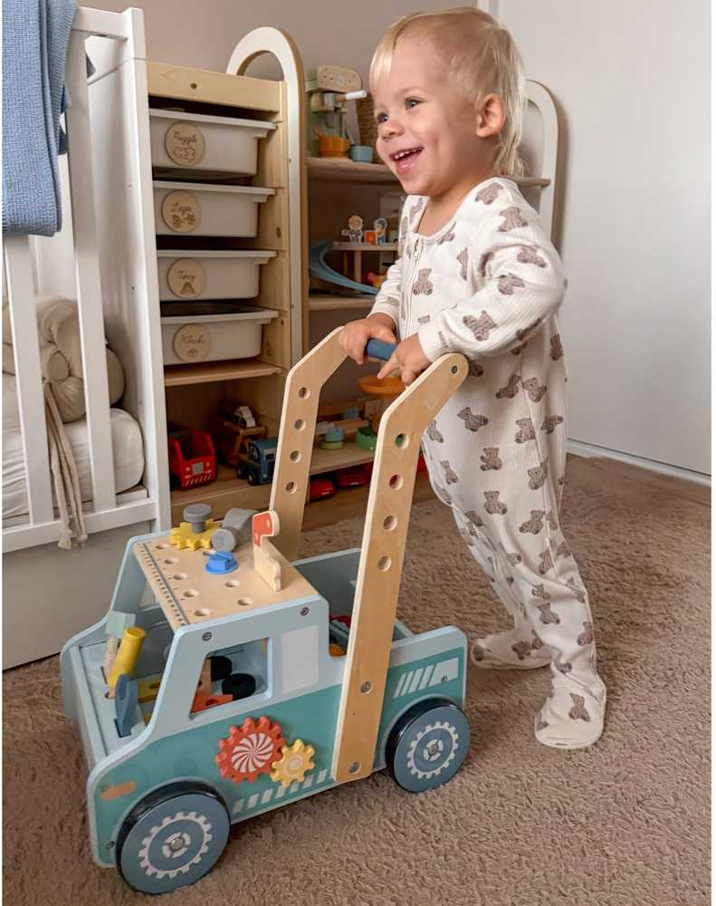Tooky Toys Medinis TOOKY TOY stumdukas automobilis su STEM dirbtuve
