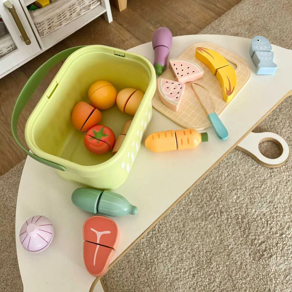 Tooky Toys TOOKY TOY medinis maisto daržovių ir vaisių rinkinys