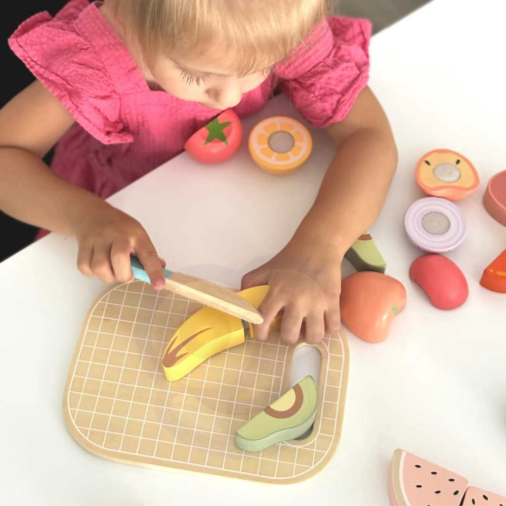Tooky Toys TOOKY TOY medinis maisto daržovių ir vaisių rinkinys