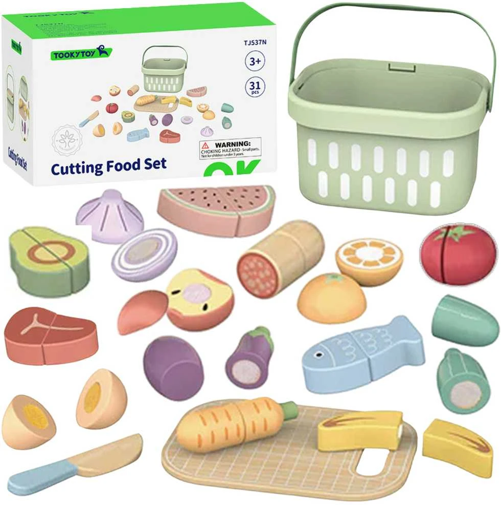 Tooky Toys TOOKY TOY medinis maisto daržovių ir vaisių rinkinys