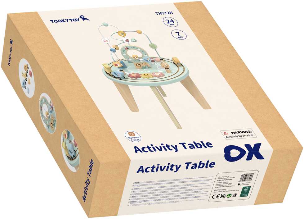 Tooky Toys Medinis Montessori veiklos stalas TOOKY TOY