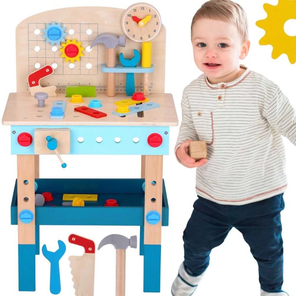 Tooky Toys Žaislų medinis „pasidaryk pats“ stalo dirbtuvės