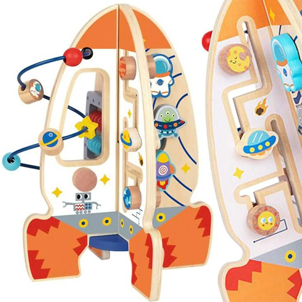 Tooky Toys „Takey Toy Light Wooden“ edinis žaislas Daugiafunkcinė raketa