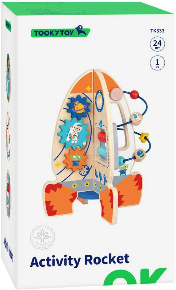 Tooky Toys „Takey Toy Light Wooden“ edinis žaislas Daugiafunkcinė raketa