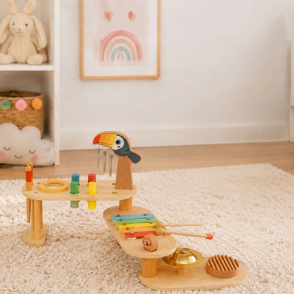 Tooky Toys TOOKY TOY edukacinis muzikinis stalas – Tukanas