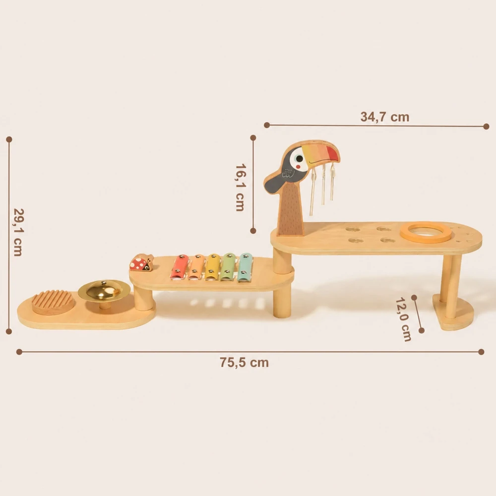 Tooky Toys TOOKY TOY edukacinis muzikinis stalas – Tukanas
