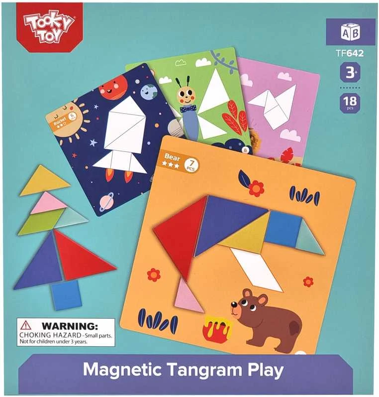 Tooky Toys Medinė dėlionė Tangram TOOKY TOY