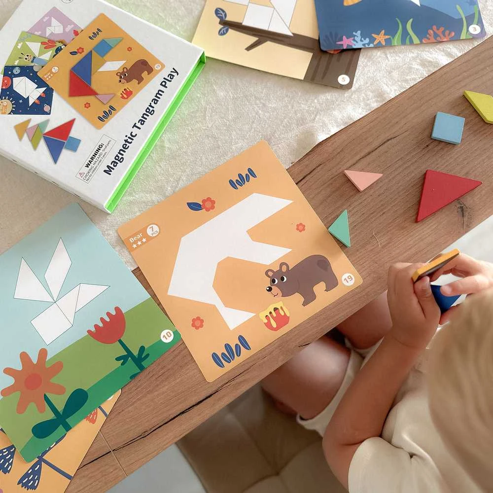 Tooky Toys Medinė dėlionė Tangram TOOKY TOY