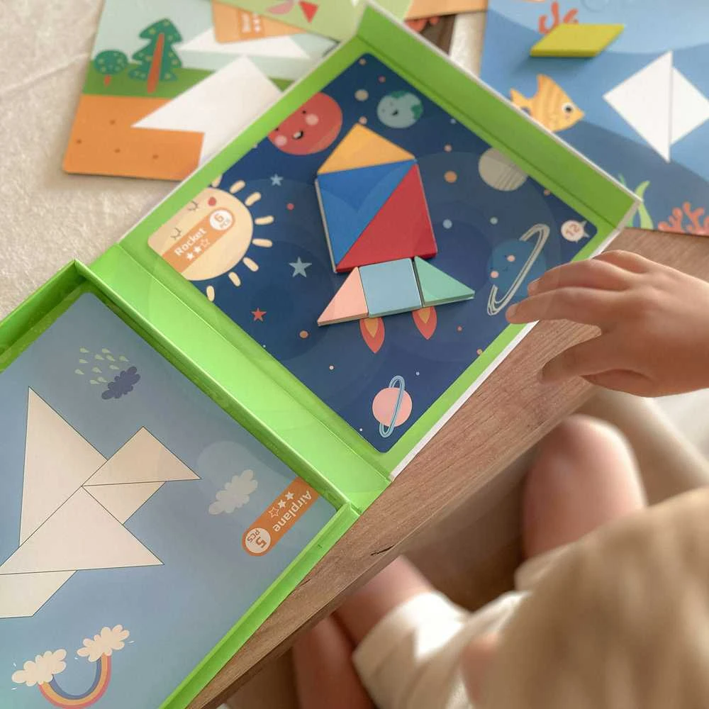 Tooky Toys Medinė dėlionė Tangram TOOKY TOY