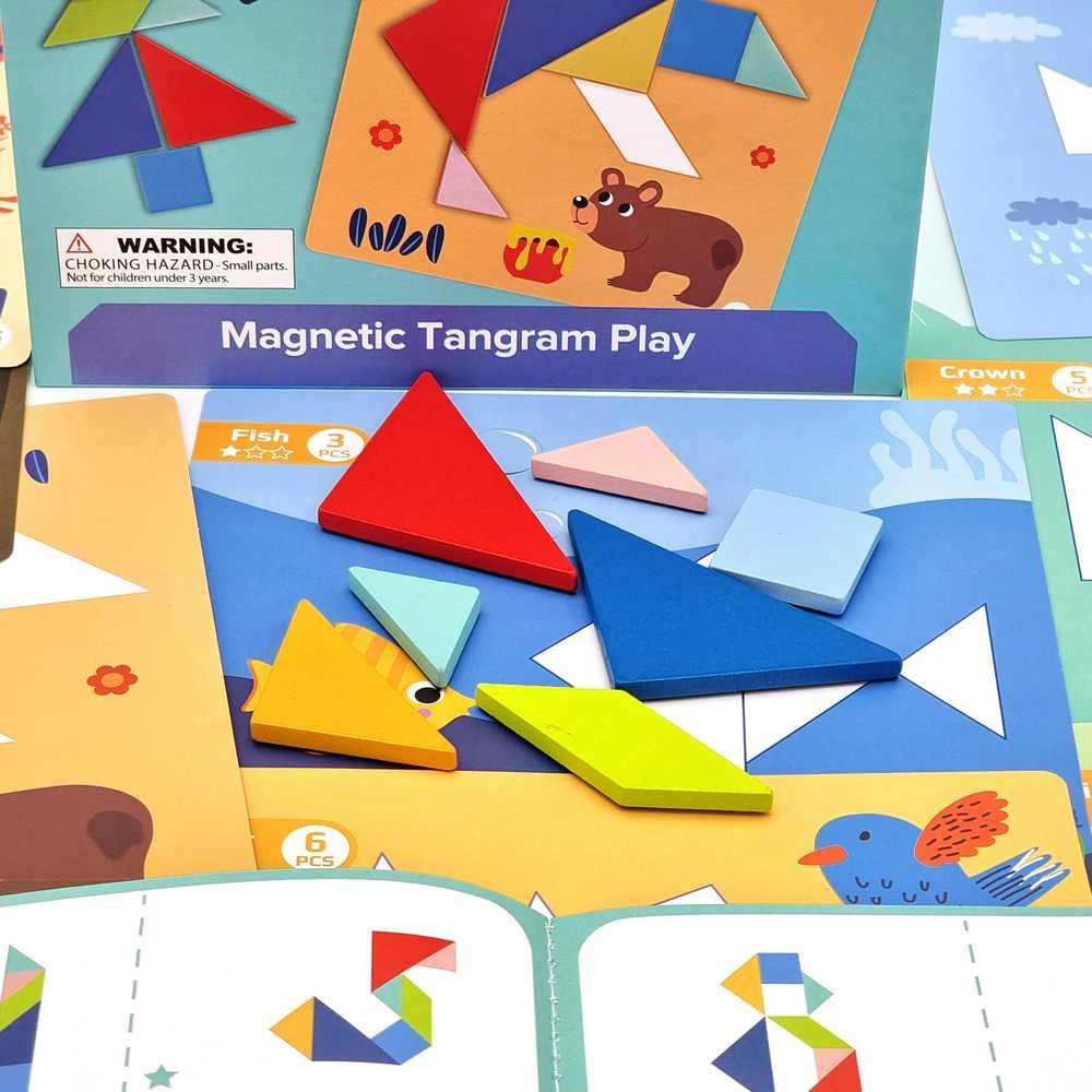 Tooky Toys Medinė dėlionė Tangram TOOKY TOY