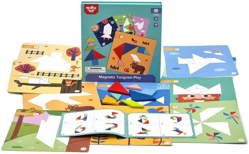 Tooky Toys Medinė dėlionė Tangram TOOKY TOY