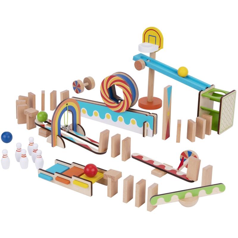Tooky Toys „Domino Piake“ pastato žaislų blokai