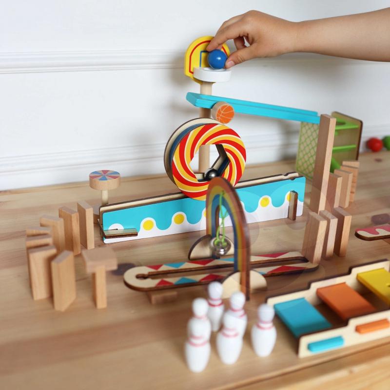 Tooky Toys „Domino Piake“ pastato žaislų blokai