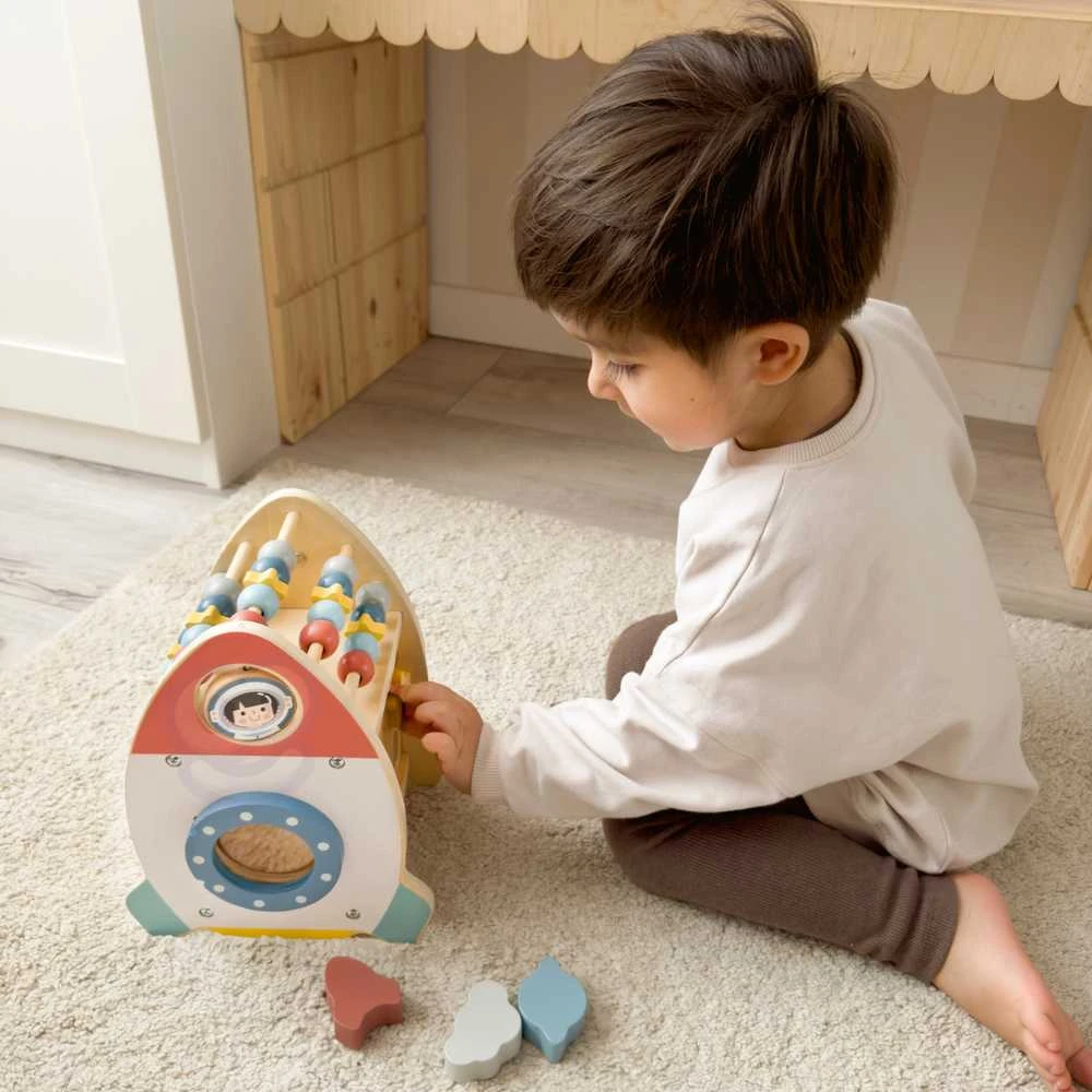 Tooky Toys TOOKY TOY Space Rocket Activity Sorter Wooden Maze