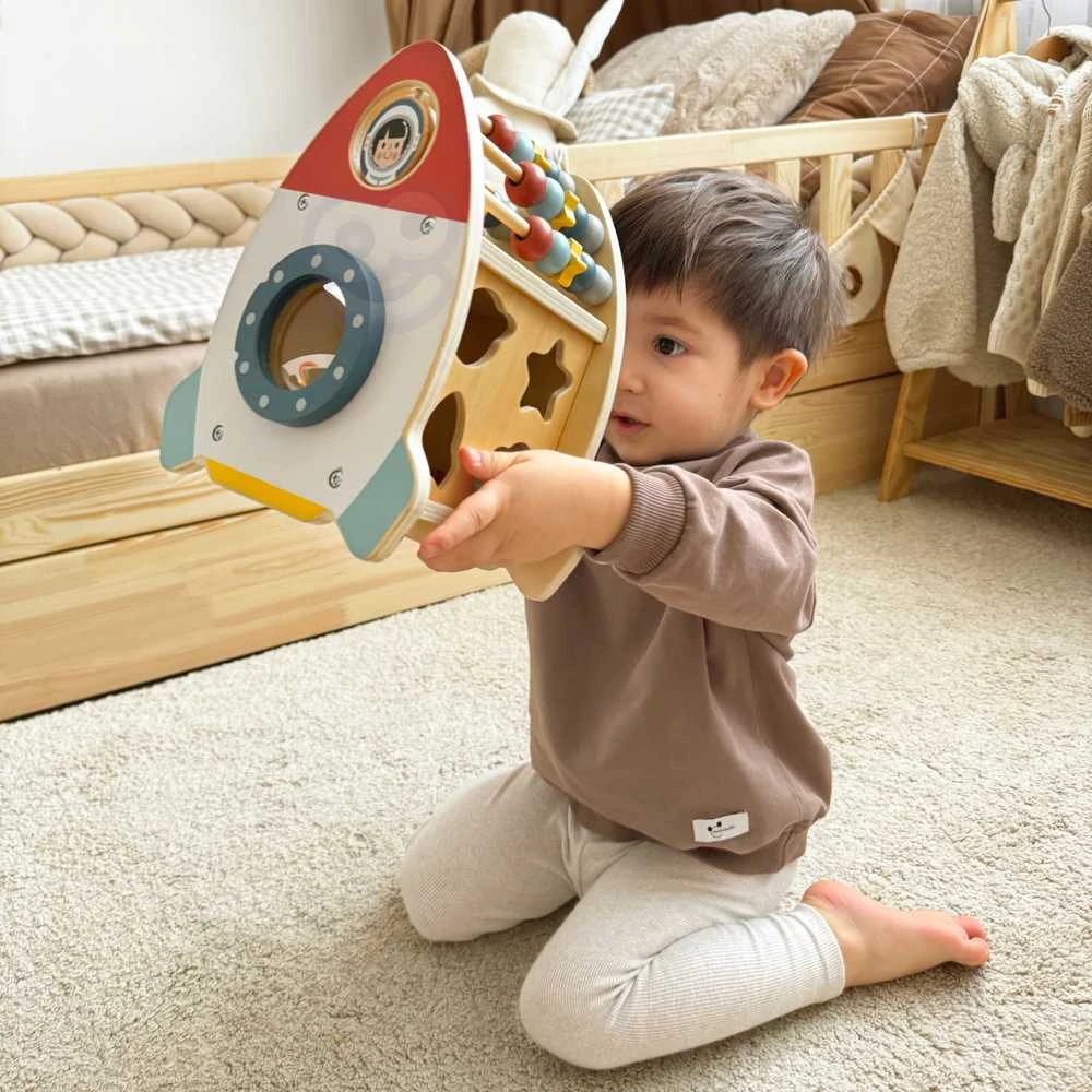 Tooky Toys TOOKY TOY Space Rocket Activity Sorter Wooden Maze