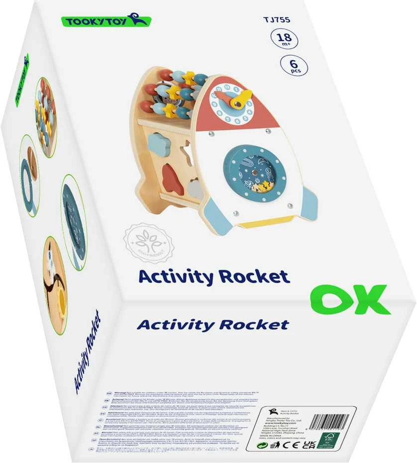 Tooky Toys TOOKY TOY Space Rocket Activity Sorter Wooden Maze