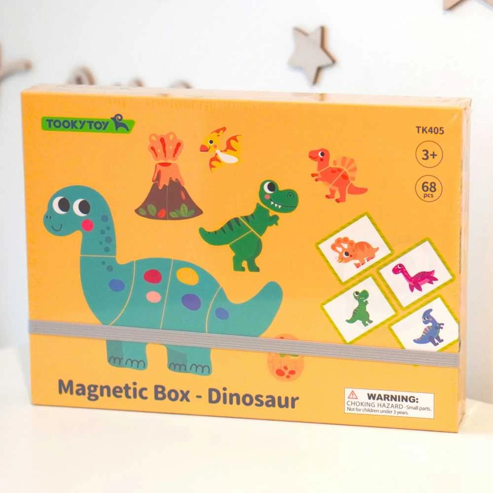 Tooky Toys TOOKY TOY magnetinė dėlionė Dinozaurai