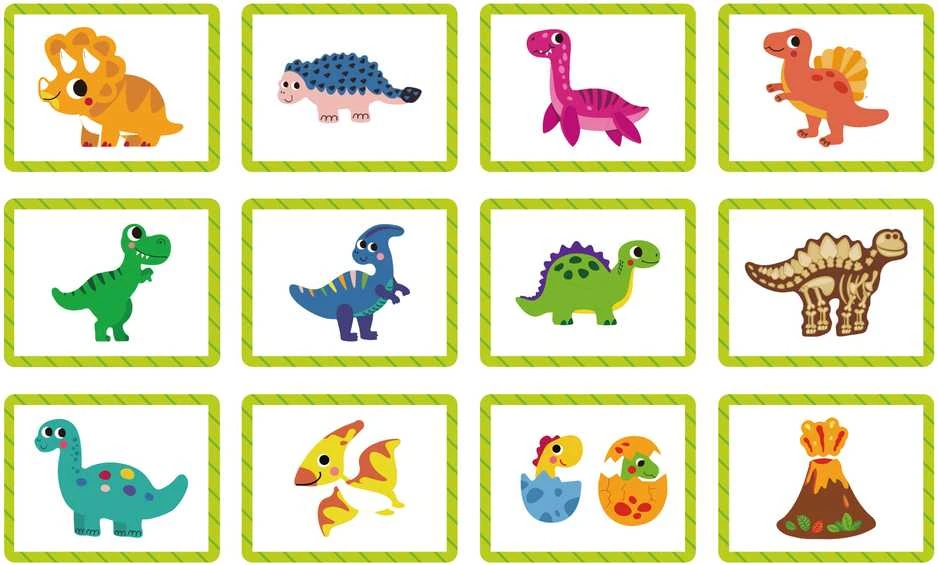 Tooky Toys TOOKY TOY magnetinė dėlionė Dinozaurai