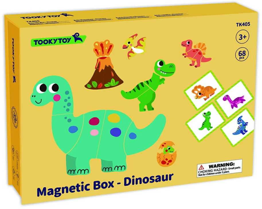 Tooky Toys TOOKY TOY magnetinė dėlionė Dinozaurai