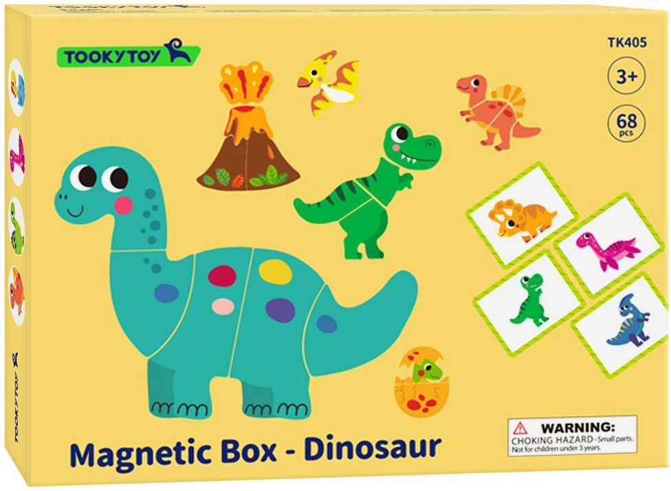 Tooky Toys TOOKY TOY magnetinė dėlionė Dinozaurai