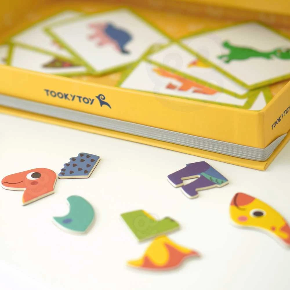 Tooky Toys TOOKY TOY magnetinė dėlionė Dinozaurai