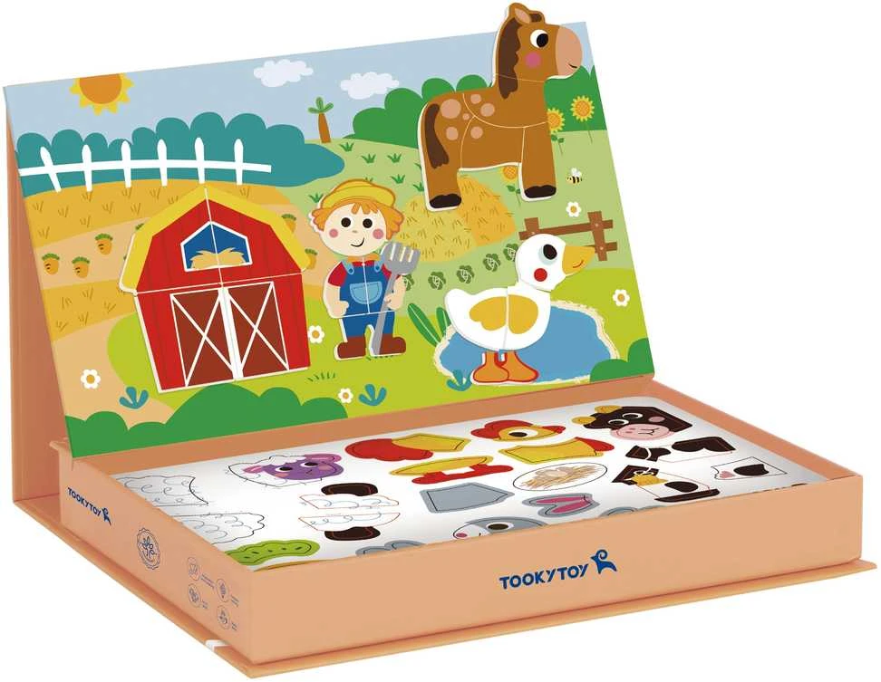 Tooky Toys TOOKY TOY magnetinė dėlionė Ferma