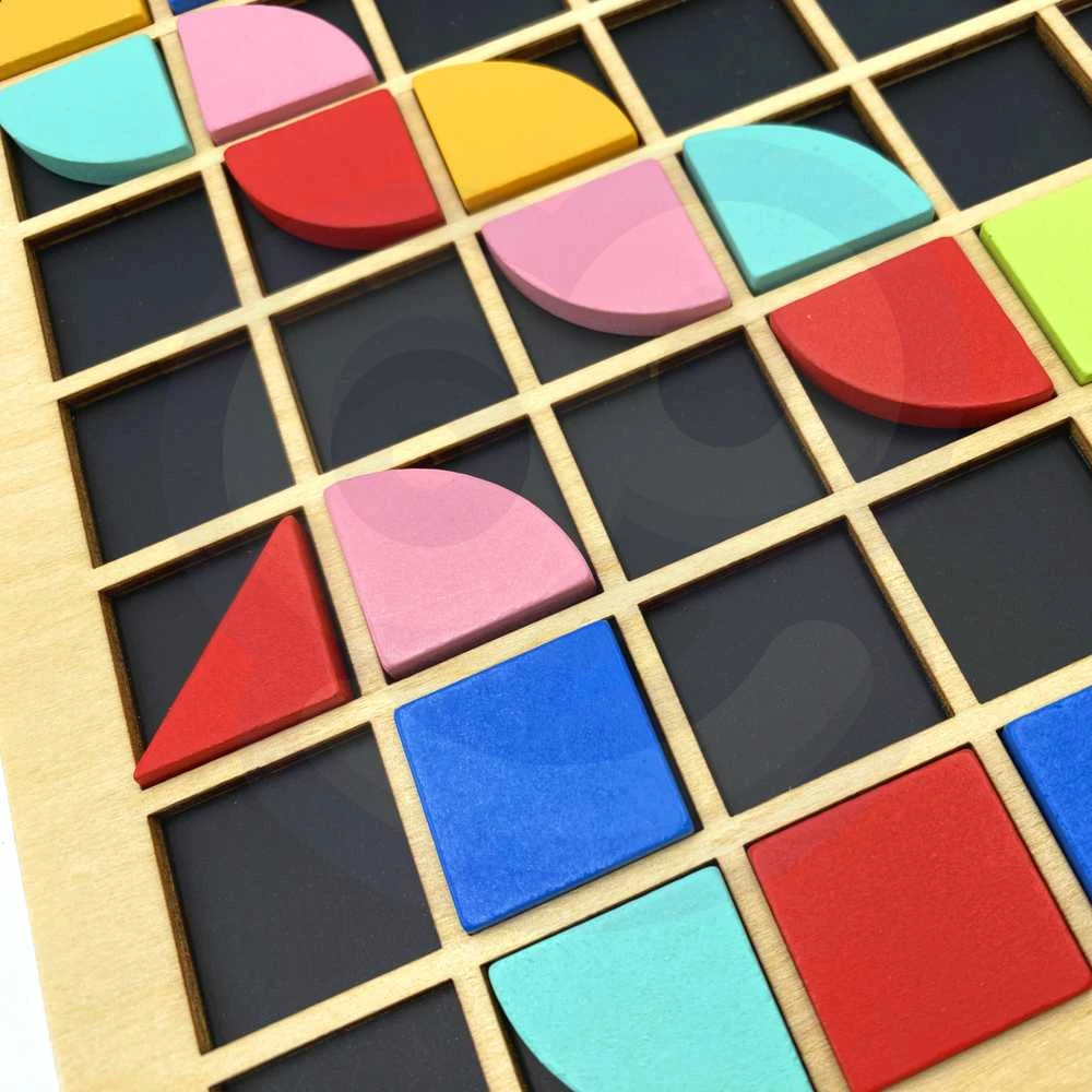 Tooky Toys TOOKY TOY Medinė mozaikinė Montessori dėlionė