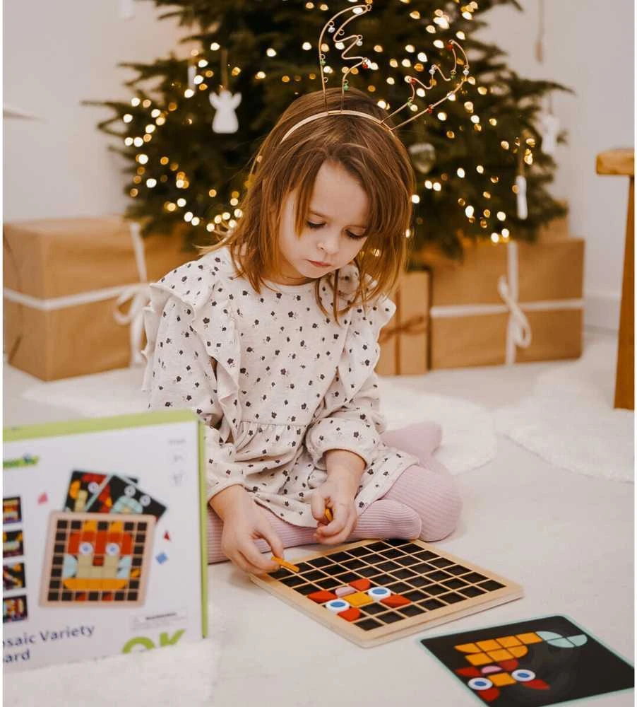 Tooky Toys TOOKY TOY Medinė mozaikinė Montessori dėlionė