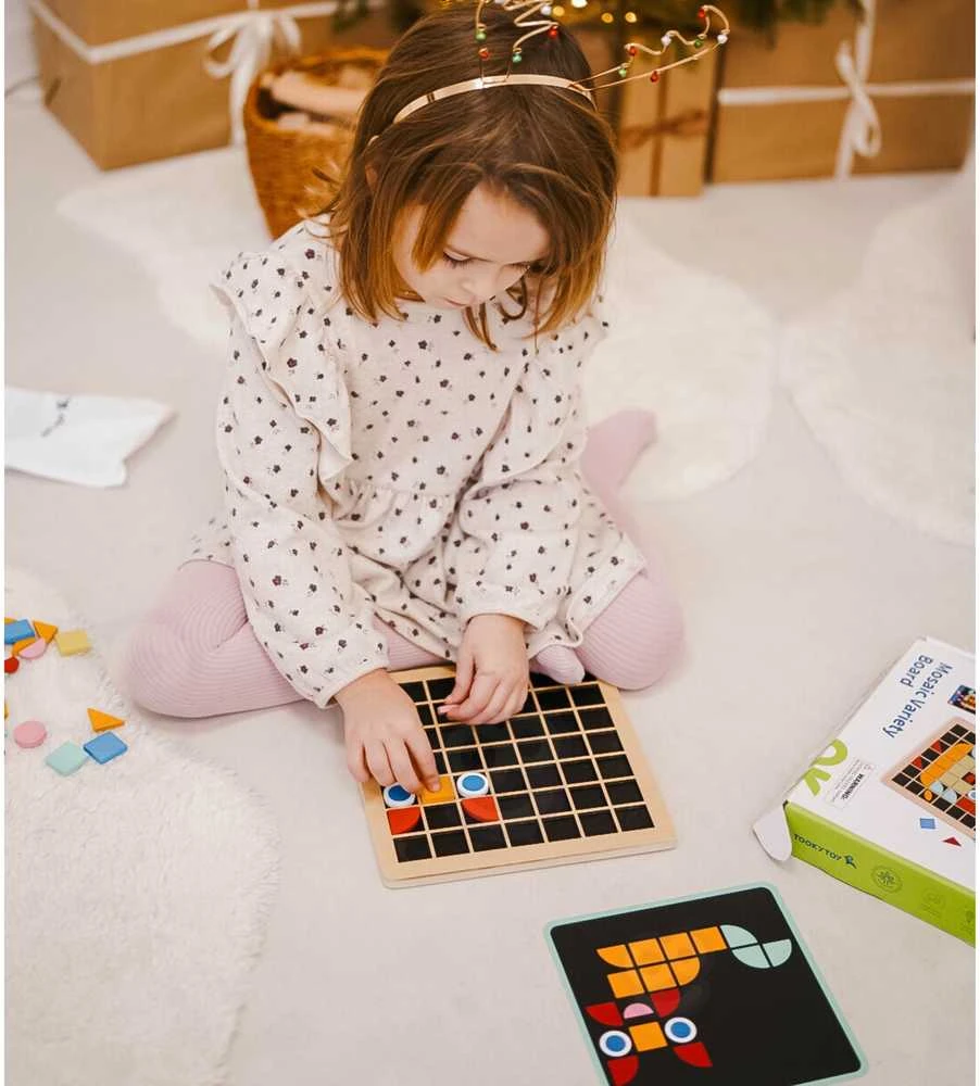 Tooky Toys TOOKY TOY Medinė mozaikinė Montessori dėlionė